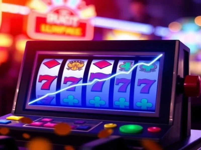 Sleek monitor screen filled with spinning lucky symbols wrapped in vivid casino lighting and dynamic glow, showcasing the irresistible appeal of CrownBD games in Bangladesh